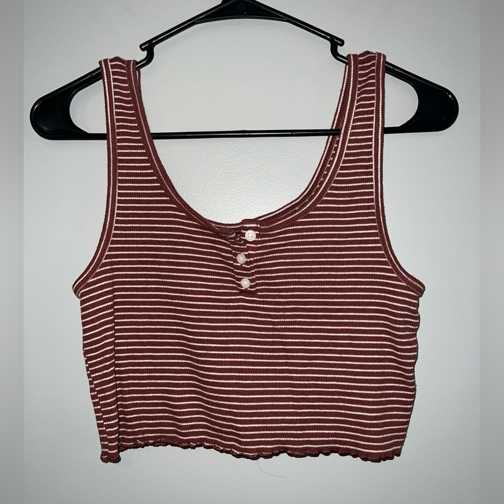 American Eagle Striped Crop Top